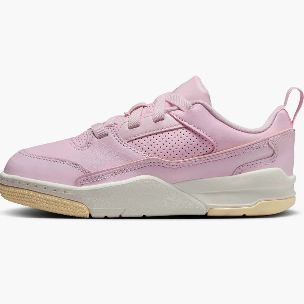 Nike Jordan Flight Court PS Pink Foam Sneakers Girls Size 12C | Leather Low Tops